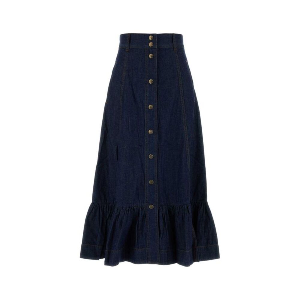 Zimmermann Women Blue Denim Aster Skirt